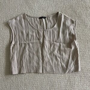 Final Touch Taupe Ribbed Tank Top